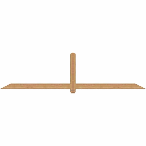 Ekena Millwork Eugene Smooth Timber Gable Bracket, Western Red Cedar, 96"W x 24"H x 1 1/2"D x 3 1/2"F, 6/12 Pitch GBW096X24X0204EUG00SWR - main